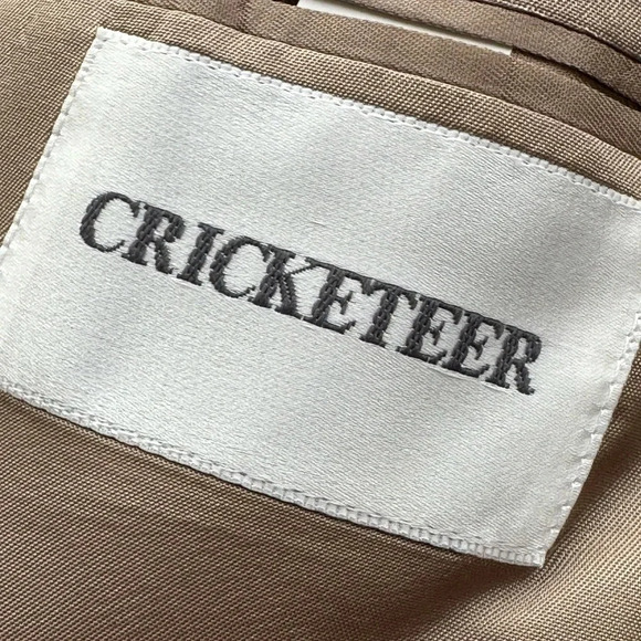 CRICKETEER Vintage Wool Camel Hair Houndstooth Plaid Blazer Sport Coat 46L - Picture 10 of 16